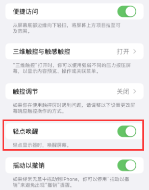 任县苹果授权维修站分享iPhone轻点无法唤醒怎么办 