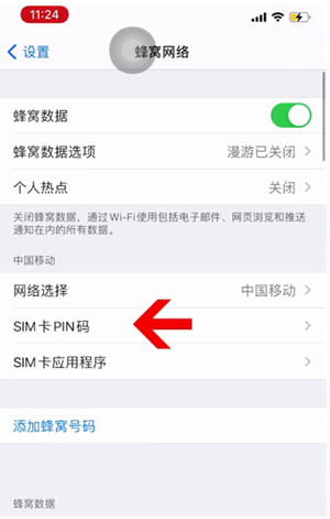 任县苹果14维修网分享如何给iPhone14的SIM卡设置密码 