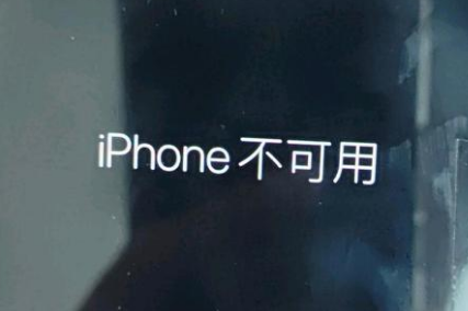 任县苹果服务网点分享锁屏界面显示“iPhone 不可用”如何解决 